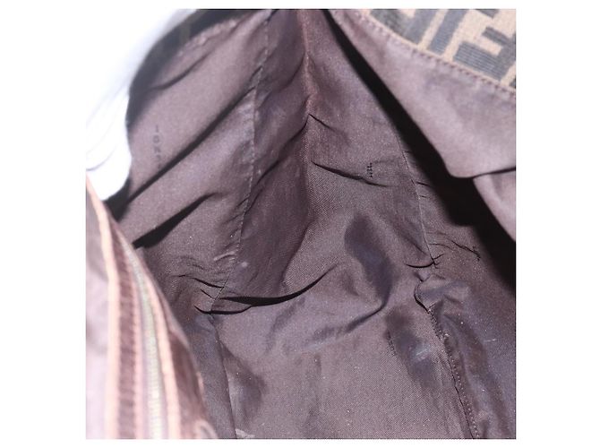 FENDI Zucca Canvas Hand Bag Black Brown - vista 19