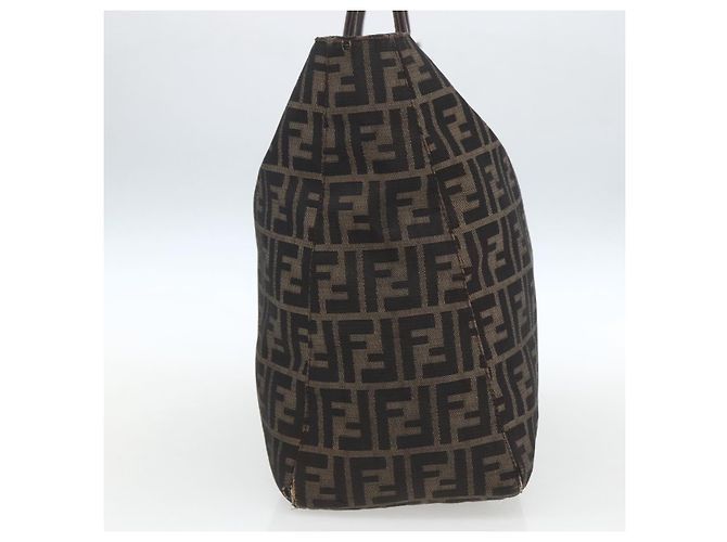 FENDI Zucca Canvas Hand Bag Black Brown - vista 3
