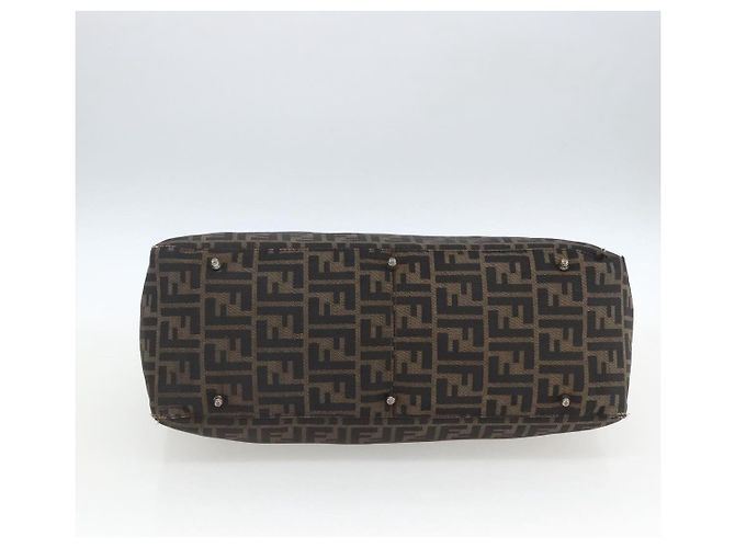FENDI Zucca Canvas Hand Bag Black Brown - vista 5