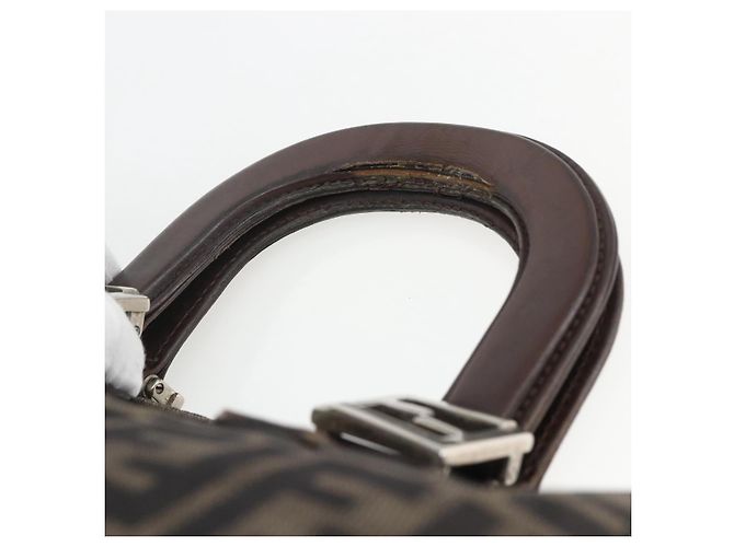FENDI Zucca Canvas Hand Bag Black Brown - vista 8