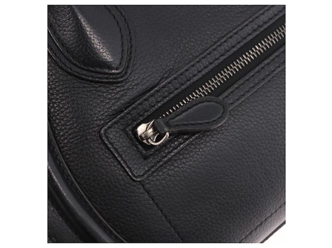 Céline CELINE Luggage Micro Shopper Hand Bag Leather Black Silver - vista 18