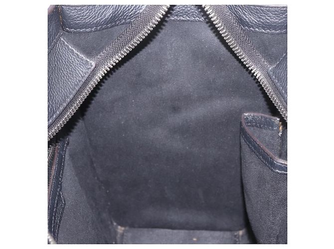 Céline CELINE Luggage Micro Shopper Hand Bag Leather Black Silver - vista 20