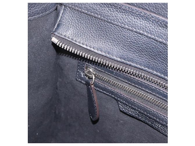 Céline CELINE Luggage Micro Shopper Hand Bag Leather Black Silver - vista 22