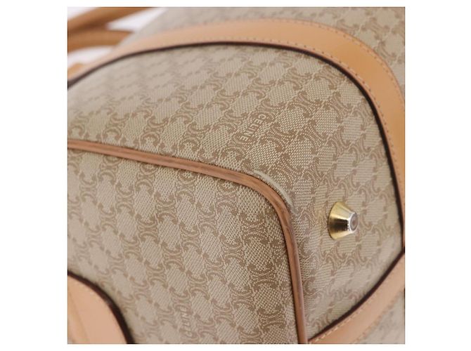 Céline CELINE Macadam Canvas Boston Bag PVC Beige Gold - vista 15