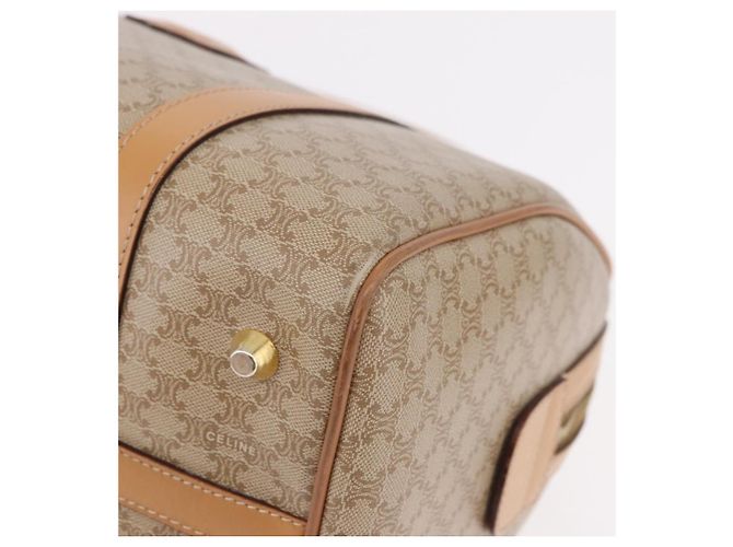 Céline CELINE Macadam Canvas Boston Bag PVC Beige Gold - vista 16