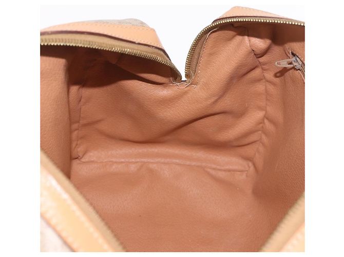 Céline CELINE Macadam Canvas Boston Bag PVC Beige Gold - vista 21