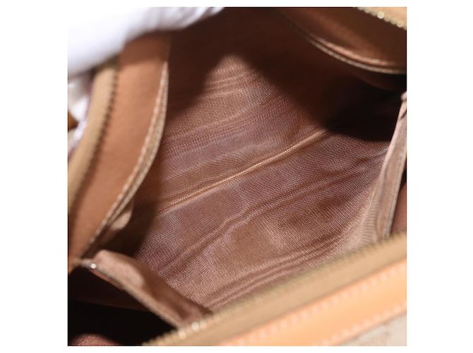 Céline CELINE Macadam Canvas Boston Bag PVC Beige Gold - vista 23