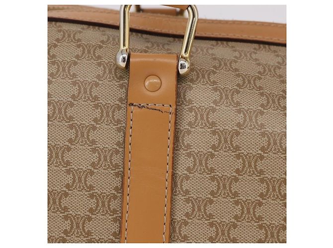 Céline CELINE Macadam Canvas Boston Bag PVC Beige Gold - vista 3