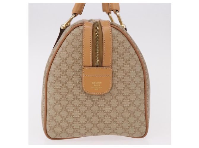 Céline CELINE Macadam Canvas Boston Bag PVC Beige Gold - vista 4
