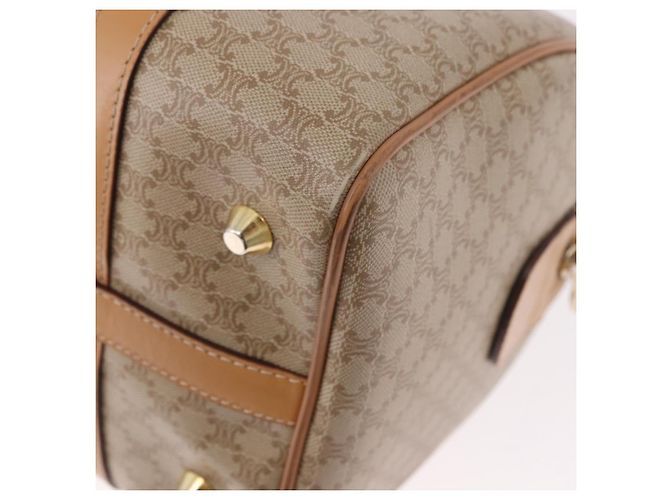Céline CELINE Macadam Canvas Boston Bag PVC Beige Gold - vista 9