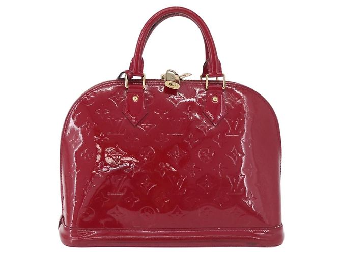 LOUIS VUITTON Monogram Vernis Alma PM Bolsa de Mão Rose Andian M91770 - vista 13