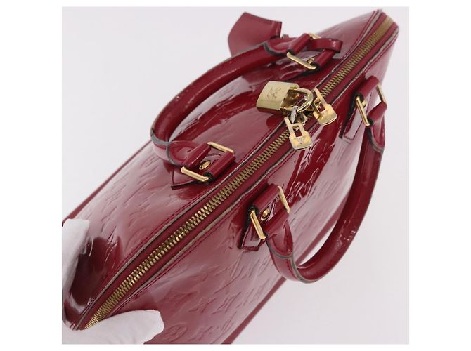 LOUIS VUITTON Monogram Vernis Alma PM Bolsa de Mão Rose Andian M91770 - vista 16