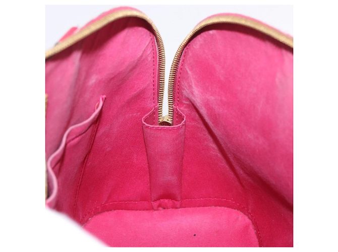 LOUIS VUITTON Monogram Vernis Alma PM Bolsa de Mão Rose Andian M91770 - vista 28