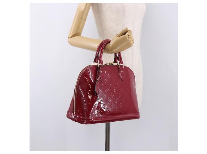LOUIS VUITTON Monogram Vernis Alma PM Bolsa de Mão Rose Andian M91770 - vista 35