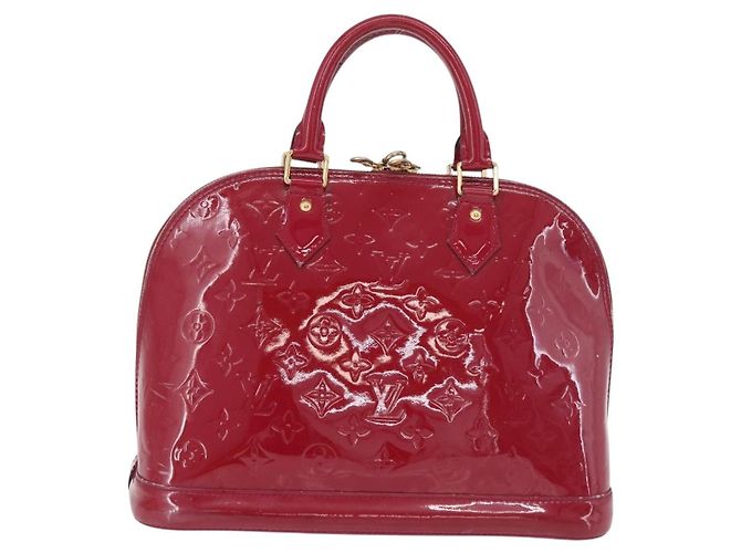 LOUIS VUITTON Monogram Vernis Alma PM Bolsa de Mão Rose Andian M91770 - vista 4