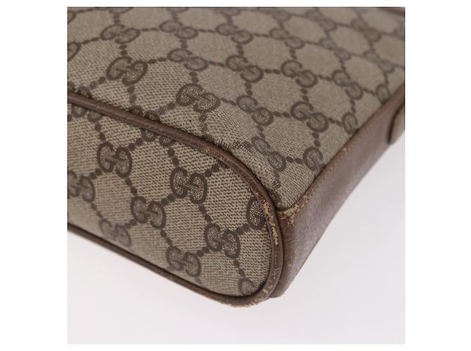 GUCCI GG Supreme Web Sherry Line Shoulder Bag PVC Beige Gold - vista 11