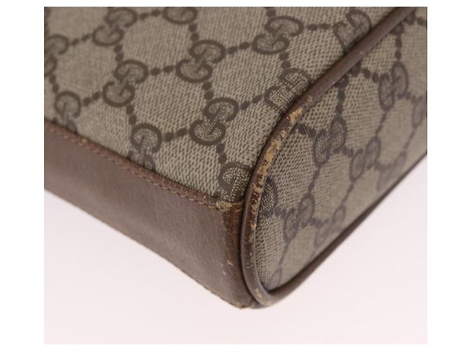 GUCCI GG Supreme Web Sherry Line Shoulder Bag PVC Beige Gold - vista 12