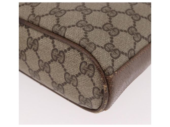 GUCCI GG Supreme Web Sherry Line Shoulder Bag PVC Beige Gold - vista 13