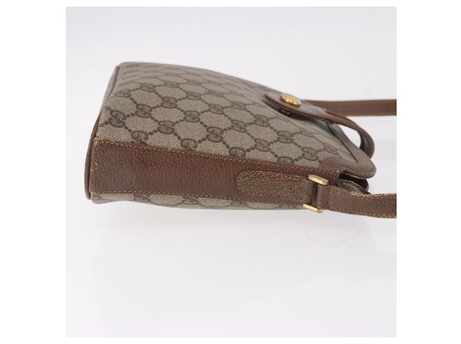 GUCCI GG Supreme Web Sherry Line Shoulder Bag PVC Beige Gold - vista 4