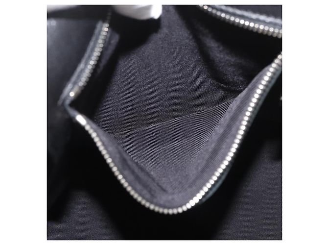 CHANEL Choco Bar Chain Shoulder Bag Canvas Gray Silver CC - vista 23