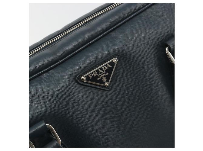 PRADA Business Bag Saffiano leather Navy Silver - vista 14