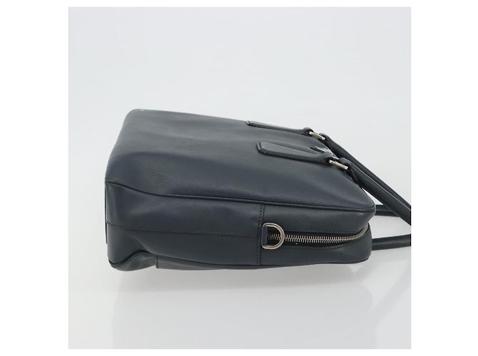 PRADA Business Bag Saffiano leather Navy Silver - vista 4