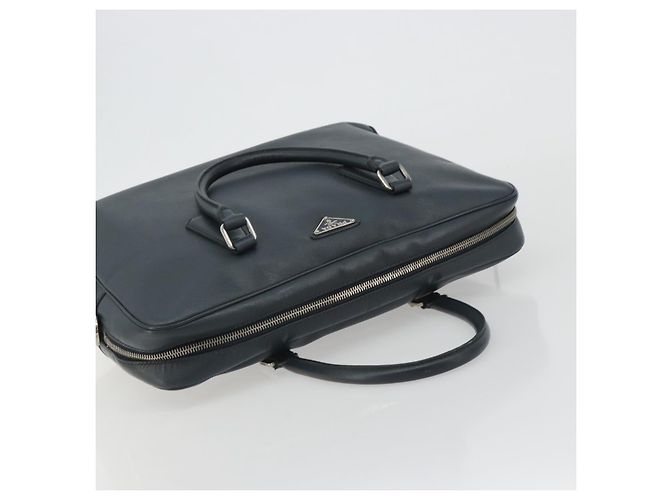 PRADA Business Bag Saffiano leather Navy Silver - vista 6