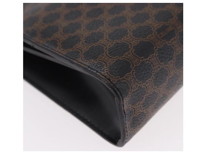 Céline CELINE Macadam Hand Bag PVC Leather Black Gold - vista 10