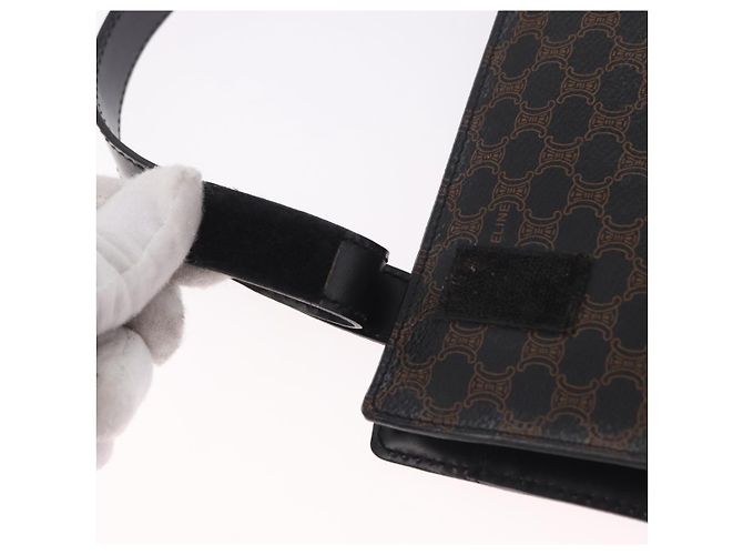 Céline CELINE Macadam Hand Bag PVC Leather Black Gold - vista 14