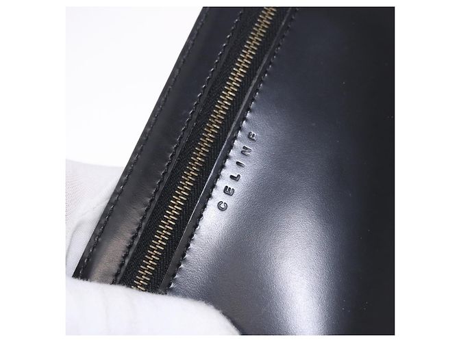 Céline CELINE Macadam Hand Bag PVC Leather Black Gold - vista 16