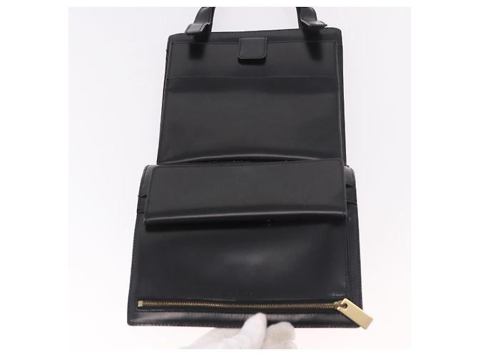 Céline CELINE Macadam Hand Bag PVC Leather Black Gold - vista 17