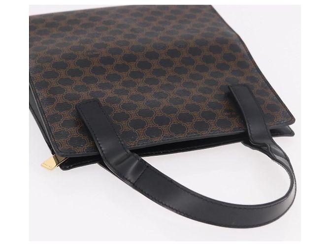 Céline CELINE Macadam Hand Bag PVC Leather Black Gold - vista 6