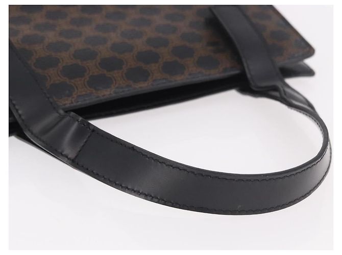 Céline CELINE Macadam Hand Bag PVC Leather Black Gold - vista 7