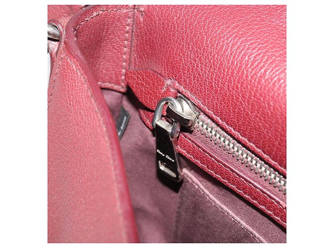 Miu Miu Shoulder Bag Leather Bordeaux Silver - vista 21