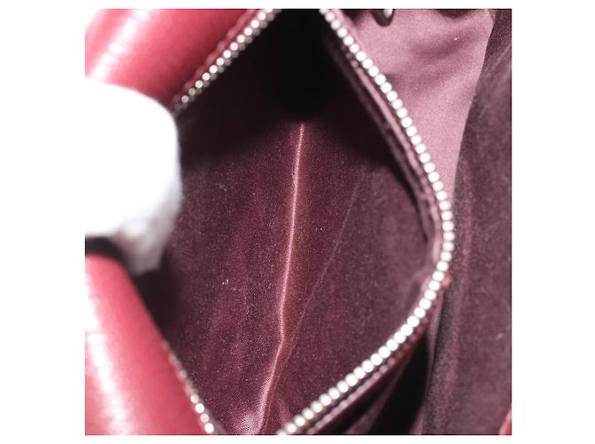 Miu Miu Shoulder Bag Leather Bordeaux Silver - vista 22