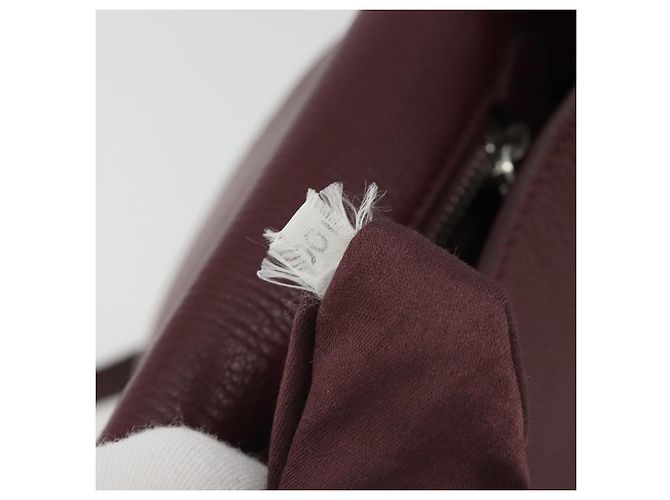 Miu Miu Shoulder Bag Leather Bordeaux Silver - vista 24