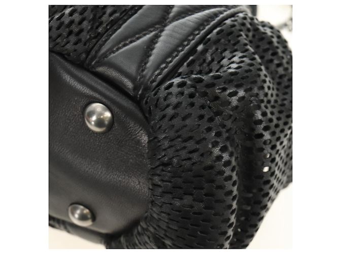 Miu Miu Hand Bag Leather 2way Black Silver - vista 13