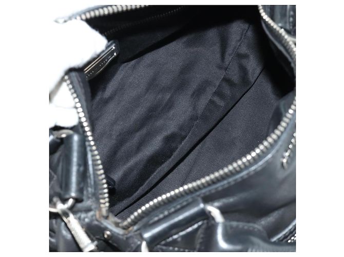 Miu Miu Hand Bag Leather 2way Black Silver - vista 21