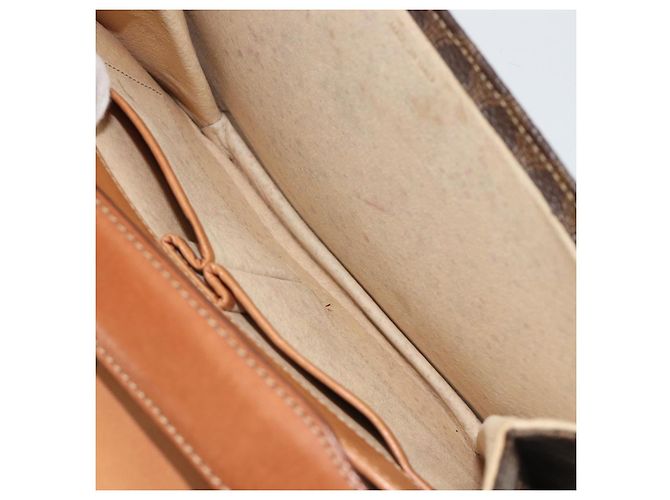 Céline CELINE Macadam Canvas Shoulder Bag PVC Leather Brown Gold - vista 24
