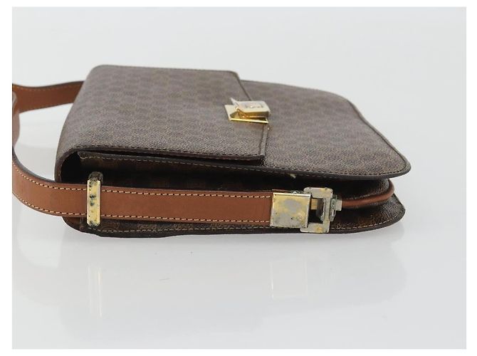 Céline CELINE Macadam Canvas Shoulder Bag PVC Leather Brown Gold - vista 4