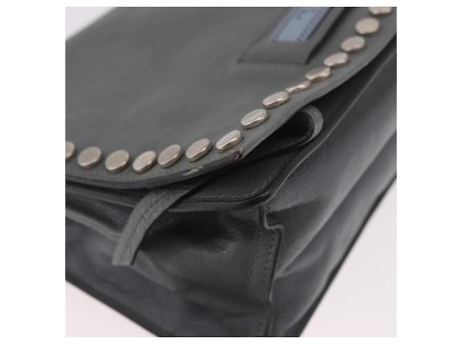 PRADA Shoulder Bag Leather 2way Gray Silver - vista 10