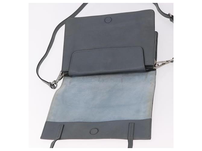 PRADA Shoulder Bag Leather 2way Gray Silver - vista 15
