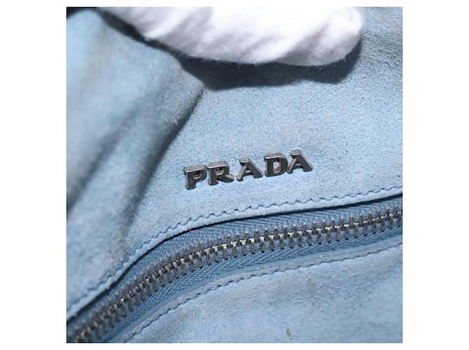 PRADA Shoulder Bag Leather 2way Gray Silver - vista 16