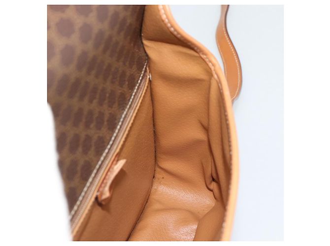 Céline CELINE Macadam Canvas Circle Shoulder Bag PVC Leather Brown Gold - vista 18