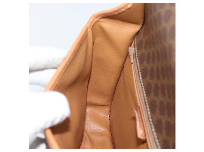 Céline CELINE Macadam Canvas Circle Shoulder Bag PVC Leather Brown Gold - vista 19