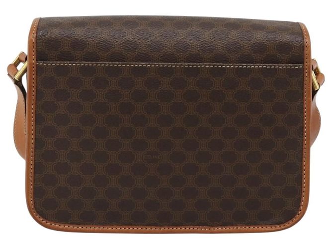 Céline CELINE Macadam Canvas Circle Shoulder Bag PVC Leather Brown Gold - vista 2
