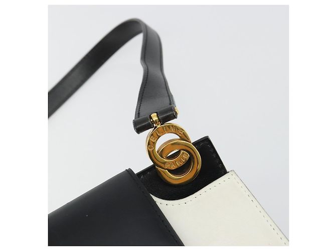 Céline CELINE Circle Shoulder Bag Leather White Gold - vista 11
