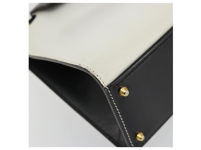 Céline CELINE Circle Shoulder Bag Leather White Gold - vista 14