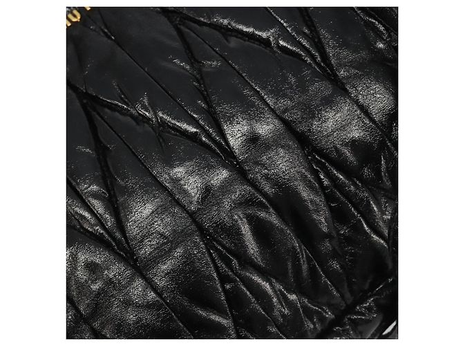 Miu Miu Hand Bag Leather 2way Black Gold - vista 10