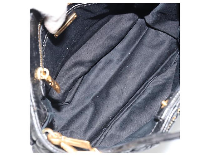 Miu Miu Hand Bag Leather 2way Black Gold - vista 11